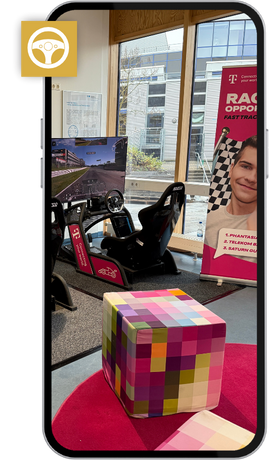 Race Simulator im Telekom Branding